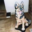 German Shepherd Cement Statue